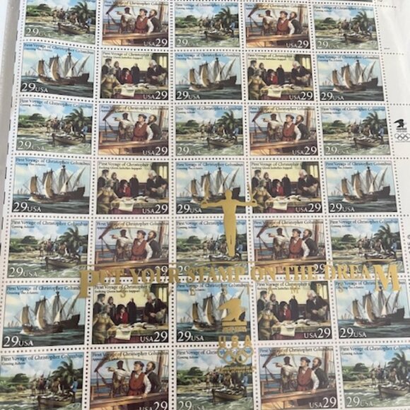 Several sheets of vintage 1988 Olympic Stamp Collection printed 1991 / 501 total - Picture 1 of 13